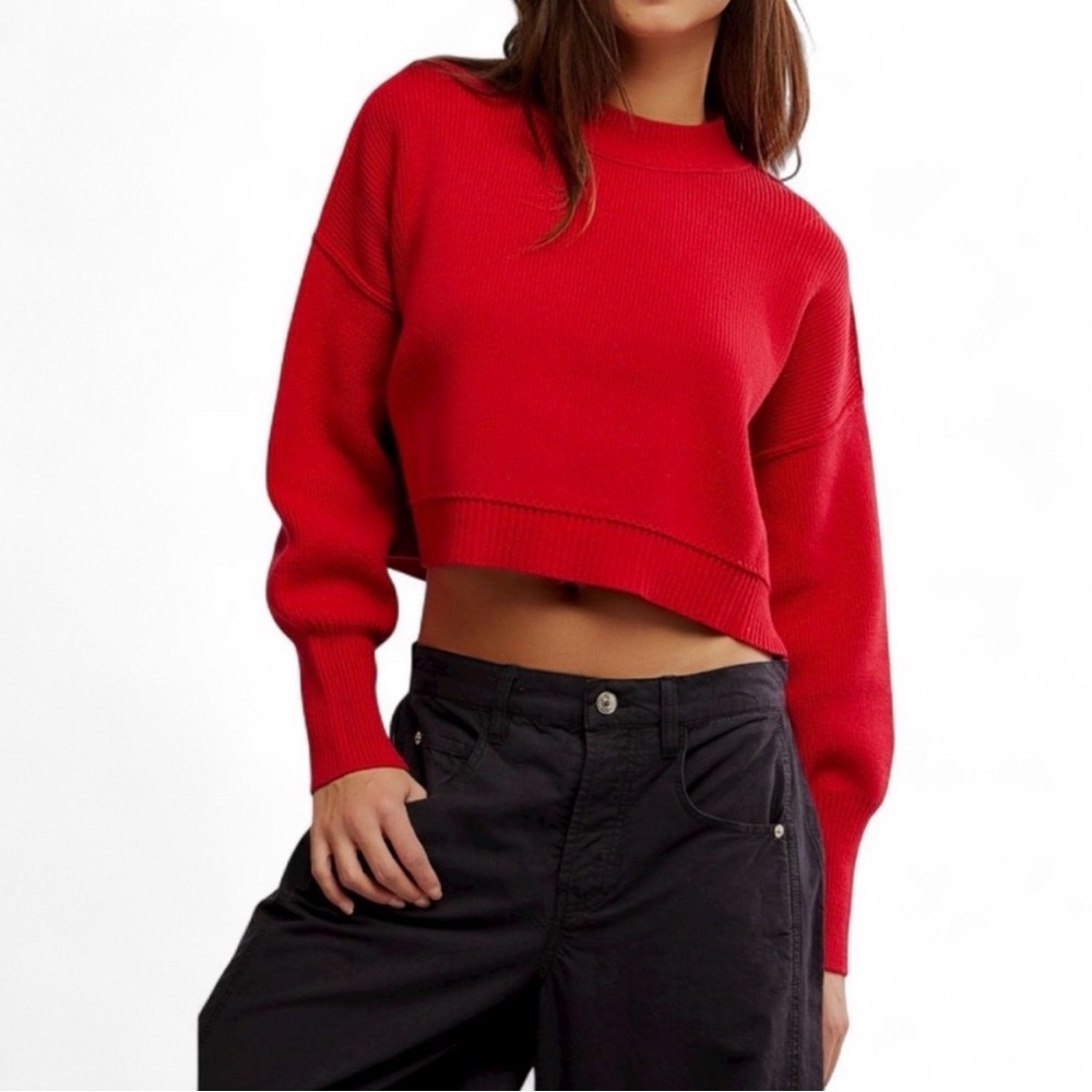 Free People Easy Street Cropped Sweater